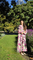 Pink Bloom Garden Maxi Dress