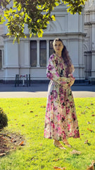 Pink Bloom Garden Maxi Dress