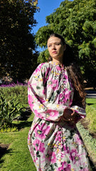 Pink Bloom Garden Maxi Dress