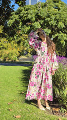 Pink Bloom Garden Maxi Dress