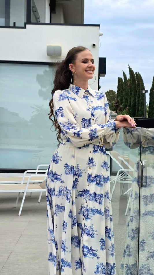 Blue Horizon Shirt Dress