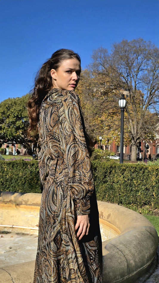 Bronze Mirage Shirt Dress