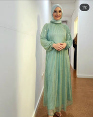 Sea Green Shimmer Dress