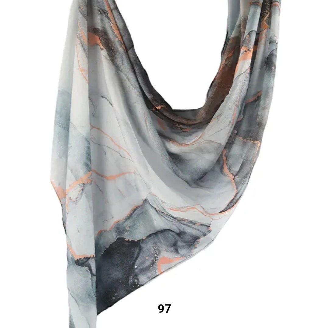 Twilight Marble Printed Modal Hijab