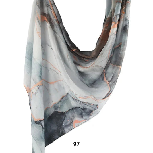 Twilight Marble Printed Modal Hijab