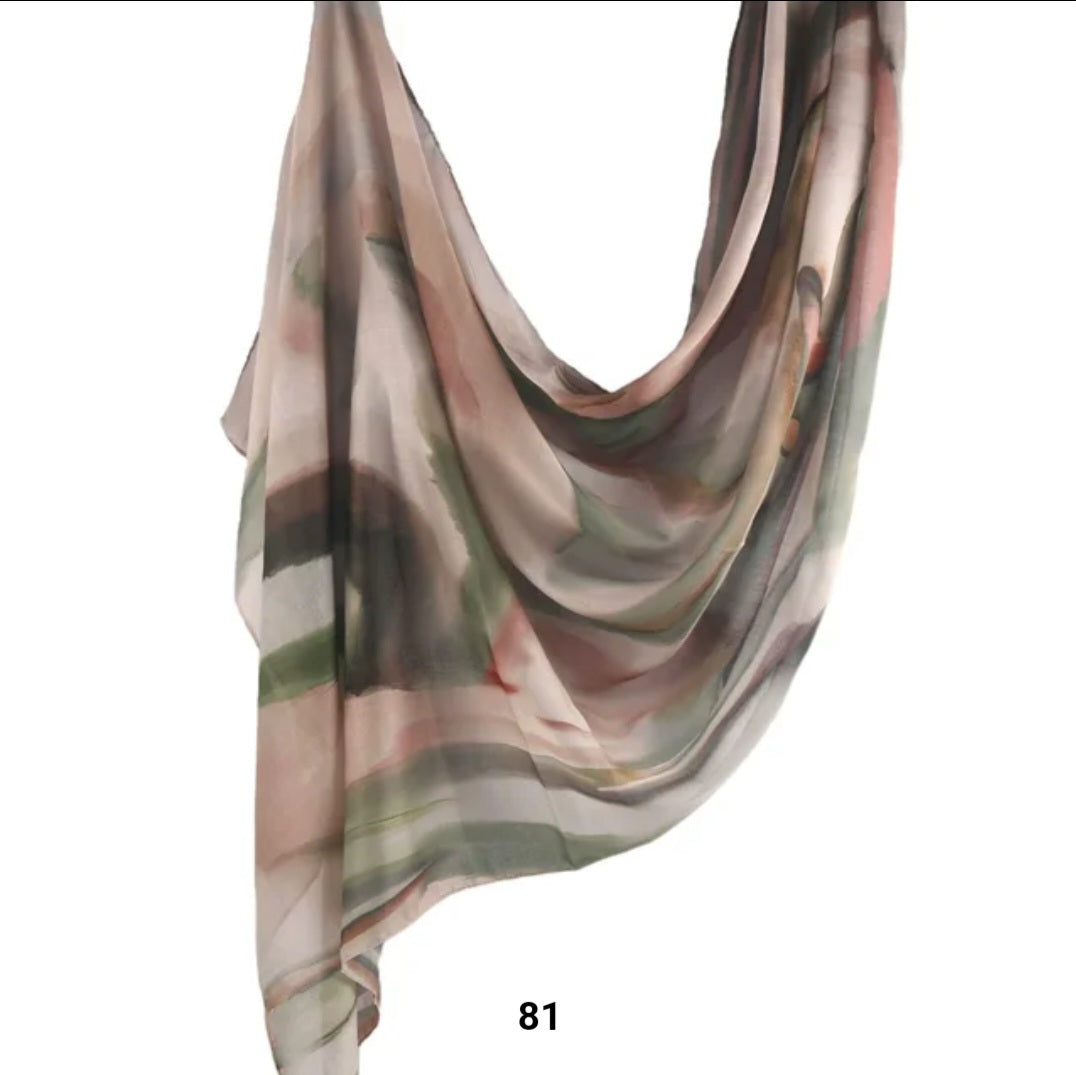 Brushstroke Elegance Printed Modal Hijab