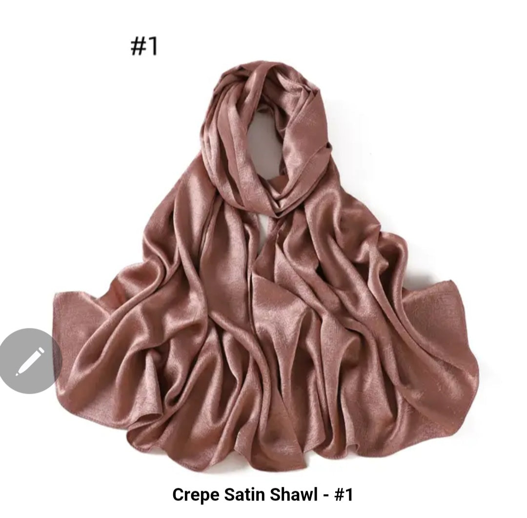 Bronze Textured Satin Hijab