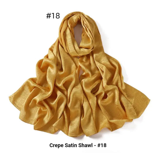 Yellow Gold Textured Satin Hijab