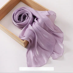 Lavender Shimmer Chiffon Silk Hijab