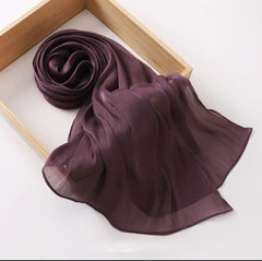 Dark Purple Chiffon Silk Hijab