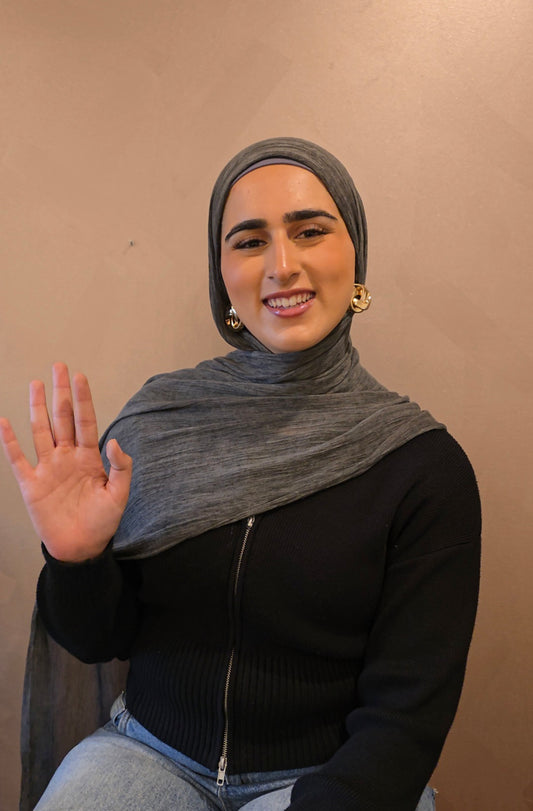 Khaki Dirty Wrinkled Rayon Hijab