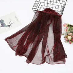 Maroon Shimmer Lurex Viscose Hijab