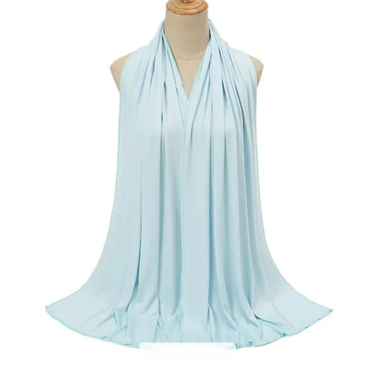 Baby blue Hersey Hijab
