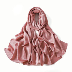 Soft Blush Textured Satin Hijab