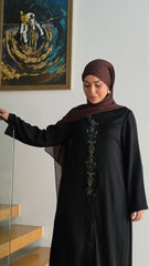 Black Ember Embellished Abaya