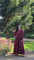 Crimson Frame Tiered Dress