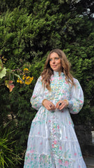 Floral Whimsy Lace Tiered Dress