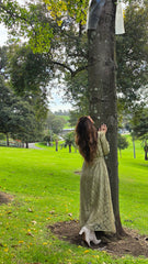 Sage Whisper Regency Lace Dress