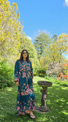 Teal Blossom Grace Dress
