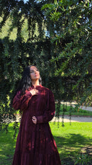 Crimson Frame Tiered Dress