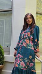 Teal Blossom Grace Dress