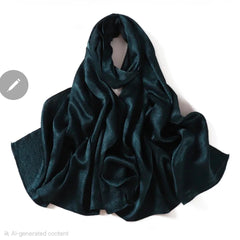 Teal Textured Satin Hijab