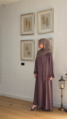 Cocoa Lace Abaya Set