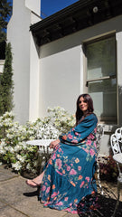 Teal Blossom Grace Dress