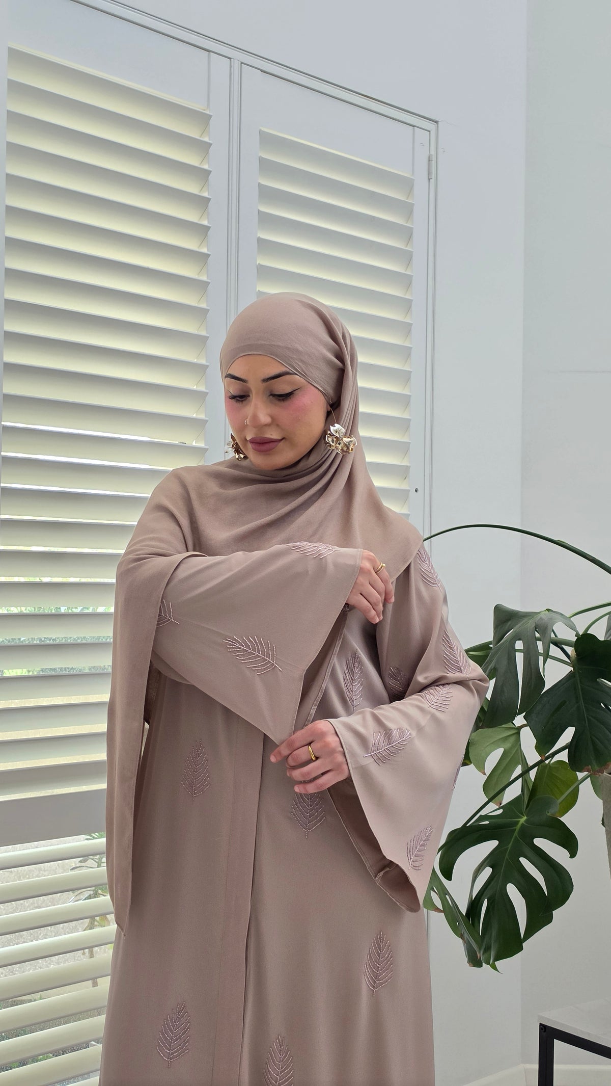 Celeste Leaf Luxe Abaya