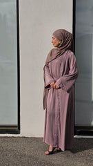 Blush Lace Abaya Set