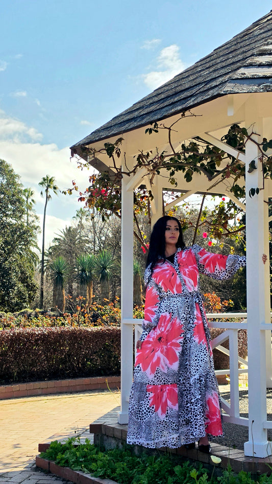 Coral Garden Dress