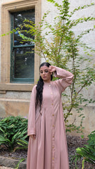 Blush Nude Regal Fold Abaya