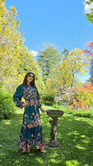 Teal Blossom Grace Dress