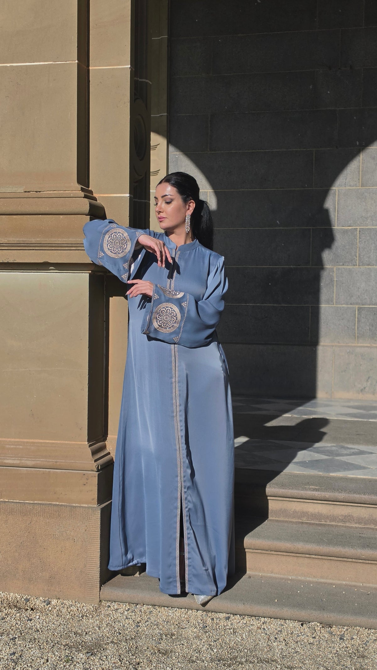 Azure Grace Embroidered Abaya