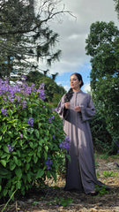 Serene Mauve Embroidered Abaya