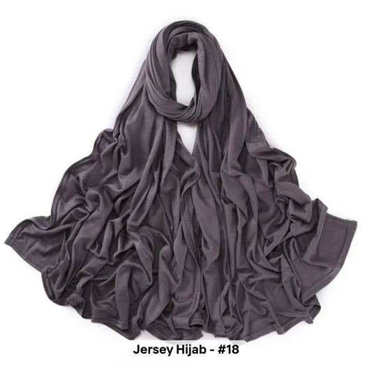 Dark Grey Jersey Hijab