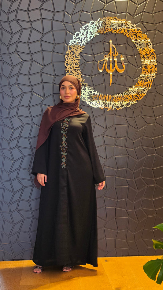 Black Ember Embellished Abaya