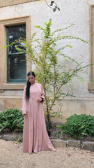 Blush Nude Regal Fold Abaya