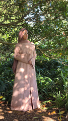 Blush Nude Grace Pleated Abaya