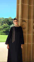 Noir Embroidered Stylish Abaya