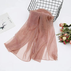 Nude Pink Shimmer Lurex Viscose Hijab