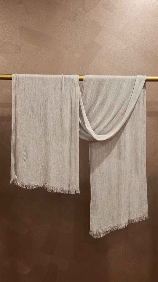 Oat Mist Crinkle Rayon Hijab