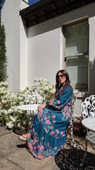 Teal Blossom Grace Dress