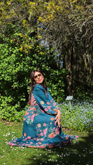 Teal Blossom Grace Dress
