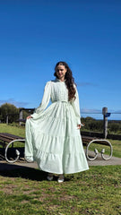Soft Mint Tiered Dress