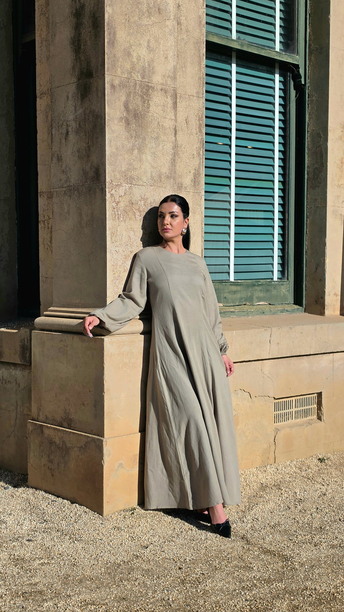 Muted Clay Linen Dress
