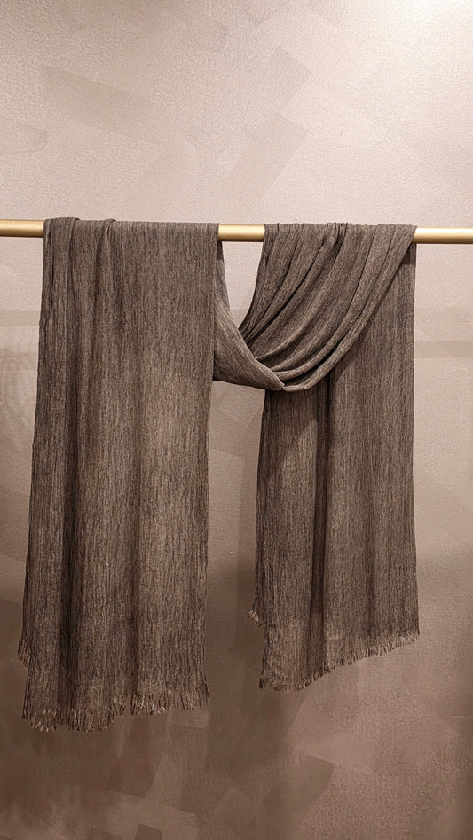 Soft Umber Crinkle Rayon Hijab