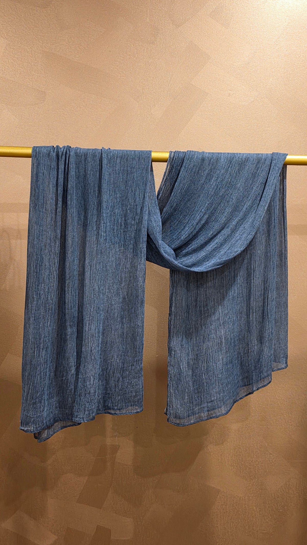 Blue Circuit Crinkle Rayon Hijab