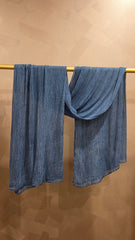 Blue Circuit Crinkle Rayon Hijab