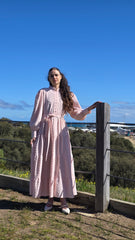 Soft Blush Tiered Dress